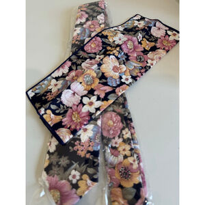 Men's Unbranded One Size Navy Multicolor Floral Skinny Tie & Pocket Square Set